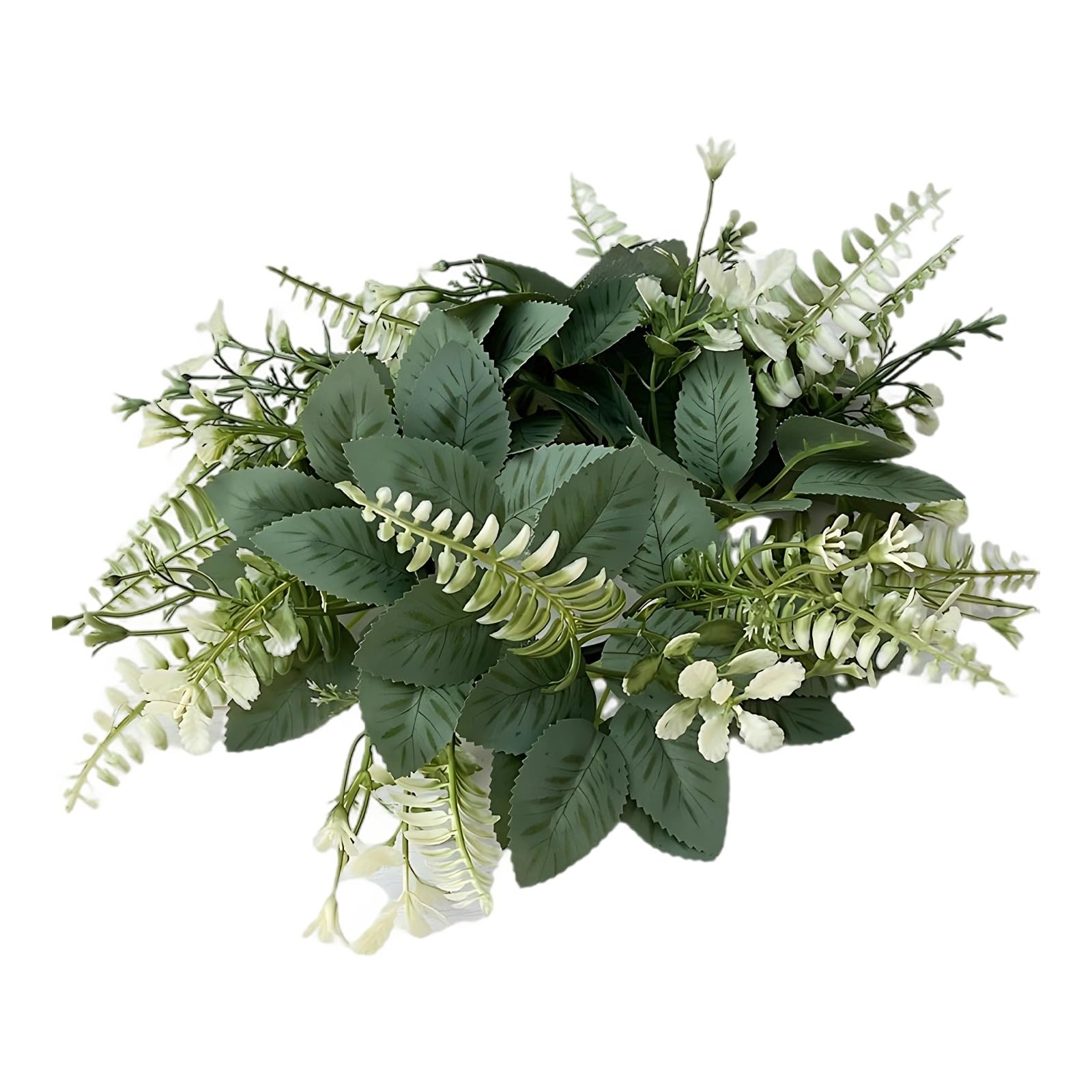 4 STK. Eukalyptus-Kranz-Set für Party- oder Hochzeitsdekoration, Kerzenringe, künstliches Grün für Stumpenkerzen, Frühlings- und Herbstblumendeko, dekorative Tisch- und Raumgestaltung