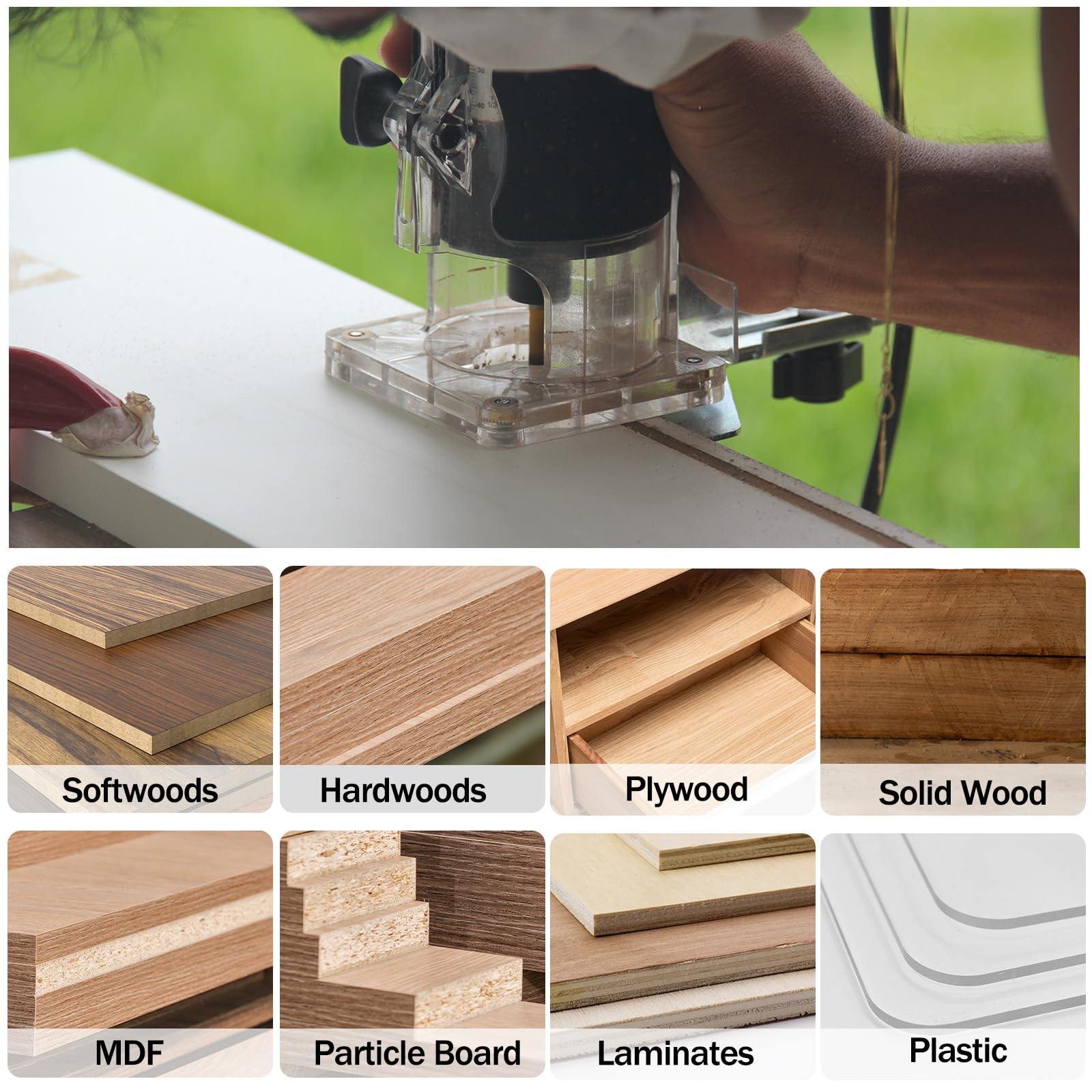 Set 4 Frese A Fondello Arrotondato 6mm - Per Scanalature E Lavorazione Legno - Foto 2