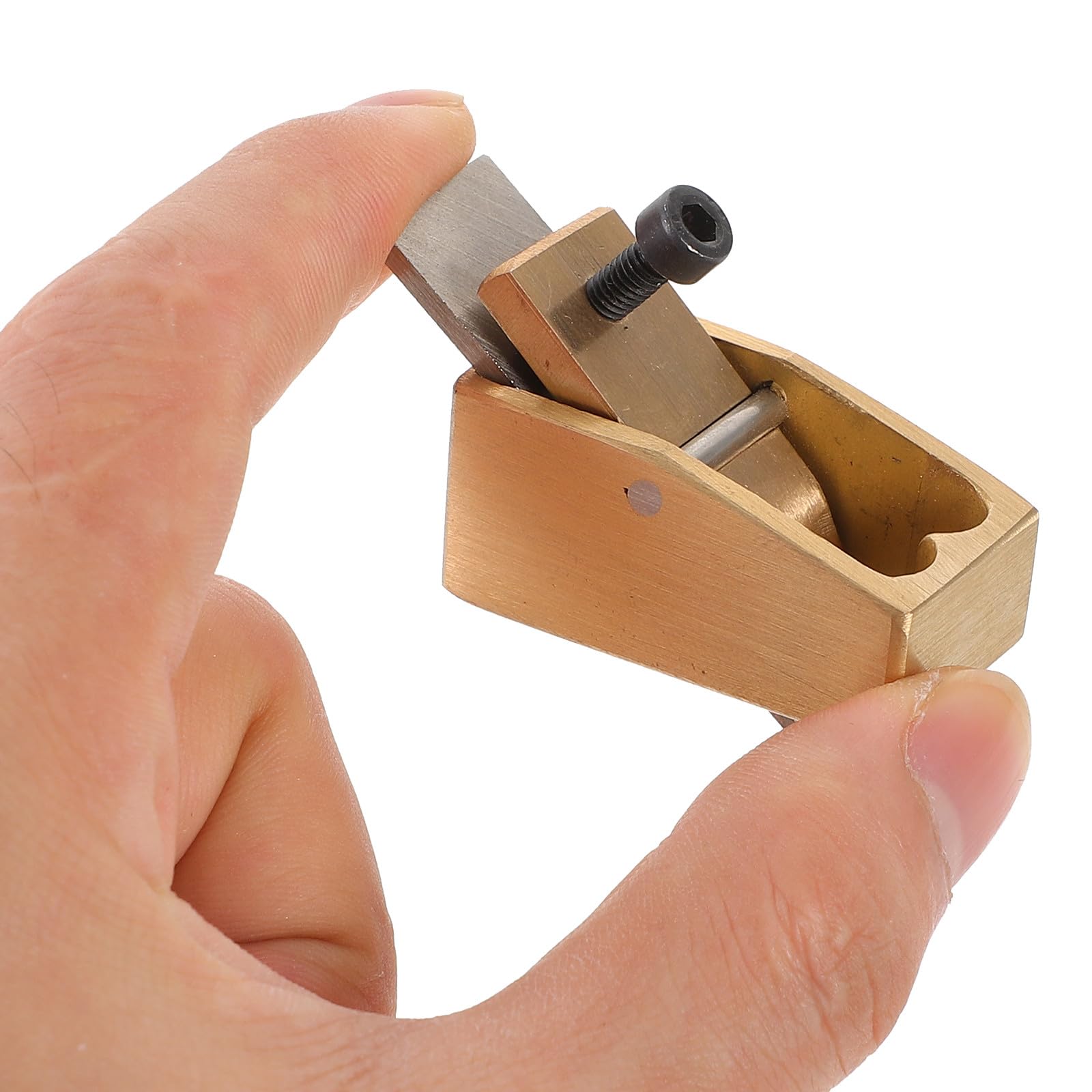 Pialla Manuale per Liuteria in Ottone e Acciaio Alta Lucentezza, Utensile Artigianale per Violino e Strumenti in Legno, Compatta per Lavorazioni di Precisione
