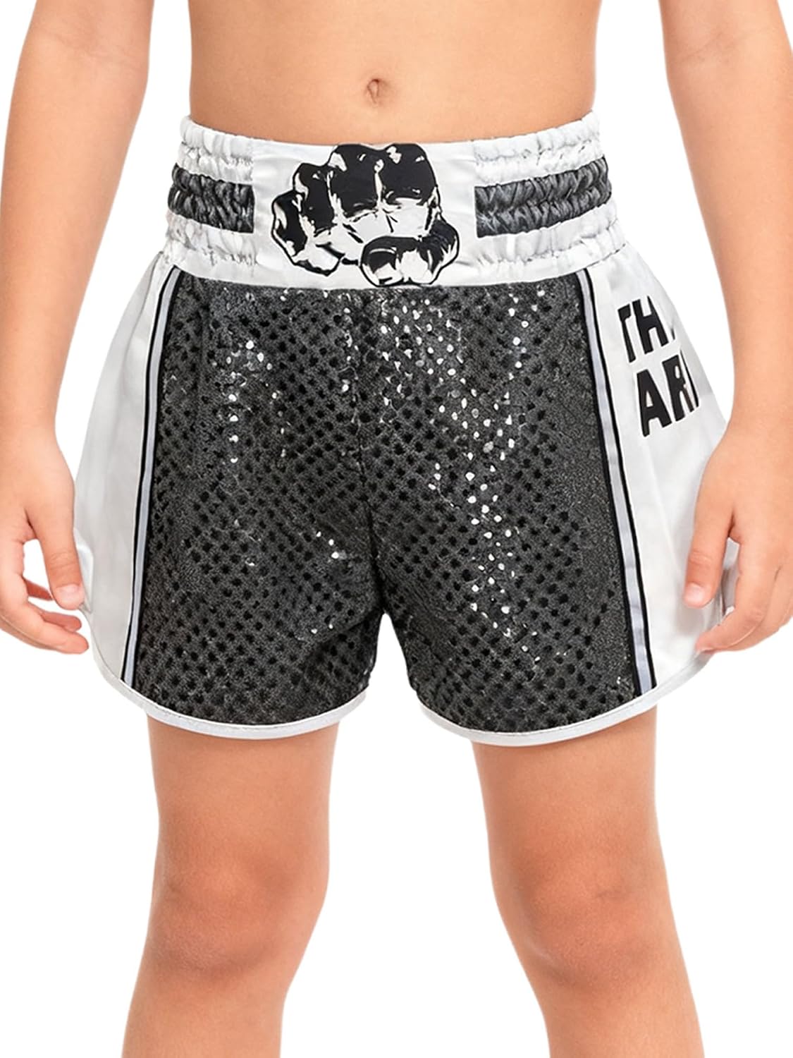 TiaoBug Kids Boys Girls Boxer Trunks Themed Party Photography Carnivals Kickboxing Muay Thai Shorts