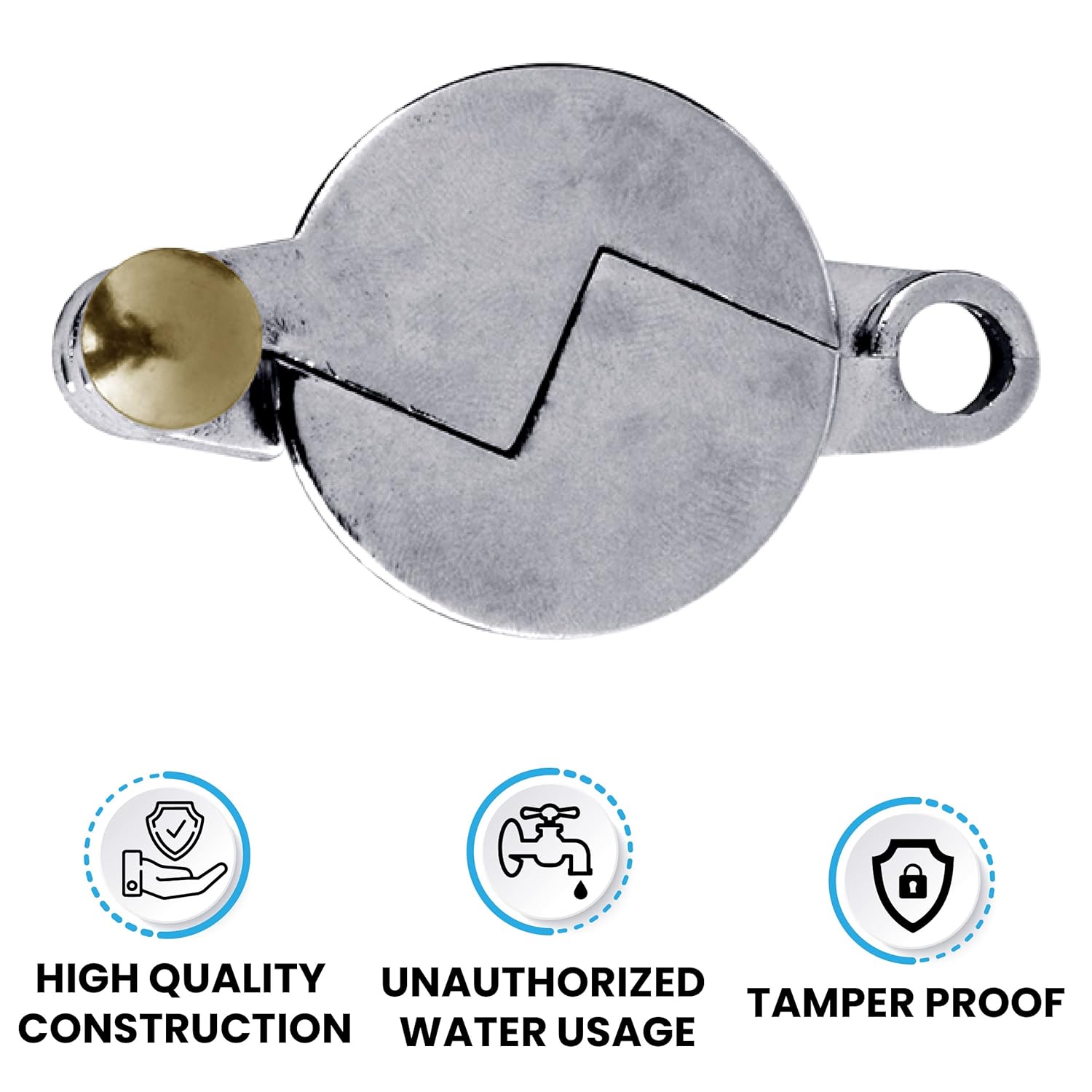 NUSET 6 x 2895-3 Water Faucet Lock - Water Spigot Lock for Garden Hose Bib Lock (2895-6), Chrome