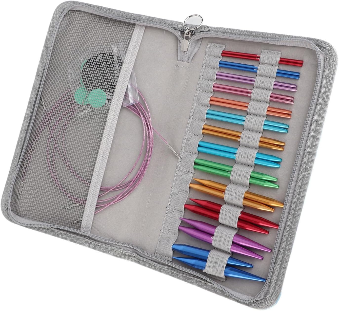 Circular Knitting Needles Set - 26PCS Interchangeable 3-10mm Knitting Needles with Metal Handle, for Knitting Projects, DIY Crafts and Handmade Creations