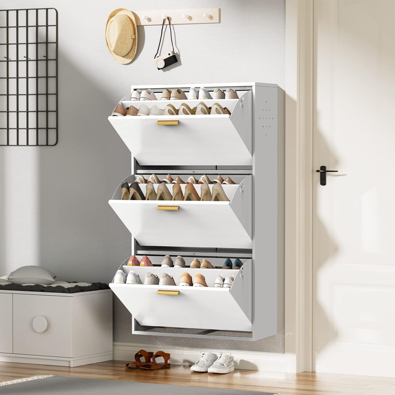 Buy WIILAYOK Shoe Freestanding/Wall Mounted Shoe Storage