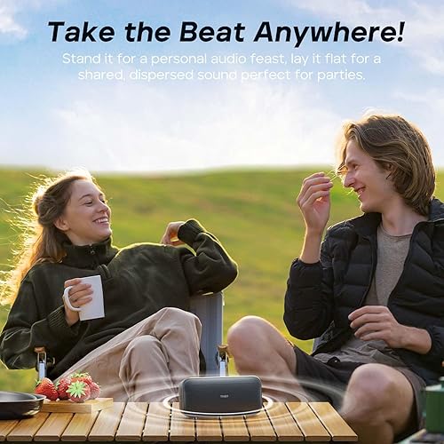 Miniatura 6 de Tribit StormBox Flow Altavoz Bluetooth, altavoz inalámbrico portátil con XBass, tiempo de reproducción de 30 horas, IP67 impermeable, Bluetooth 5.3,