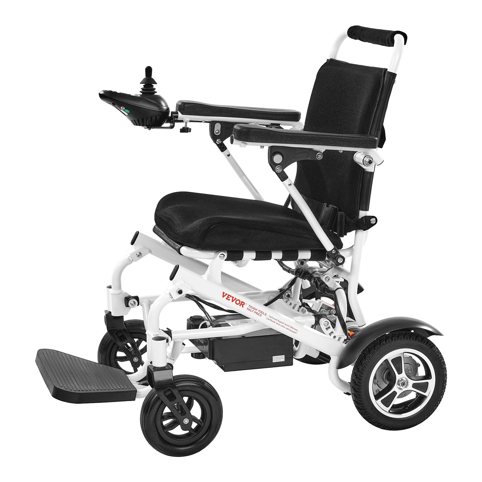 VEVOR Silla de Ruedas Eléctrica para Adultos Capacidad de 136 kg Plegable Ligera Motorizada Autonomía de 21 km Ajuste de 5 Velocidades Todoterreno Portátil para Personas Mayores, Discapacitadas