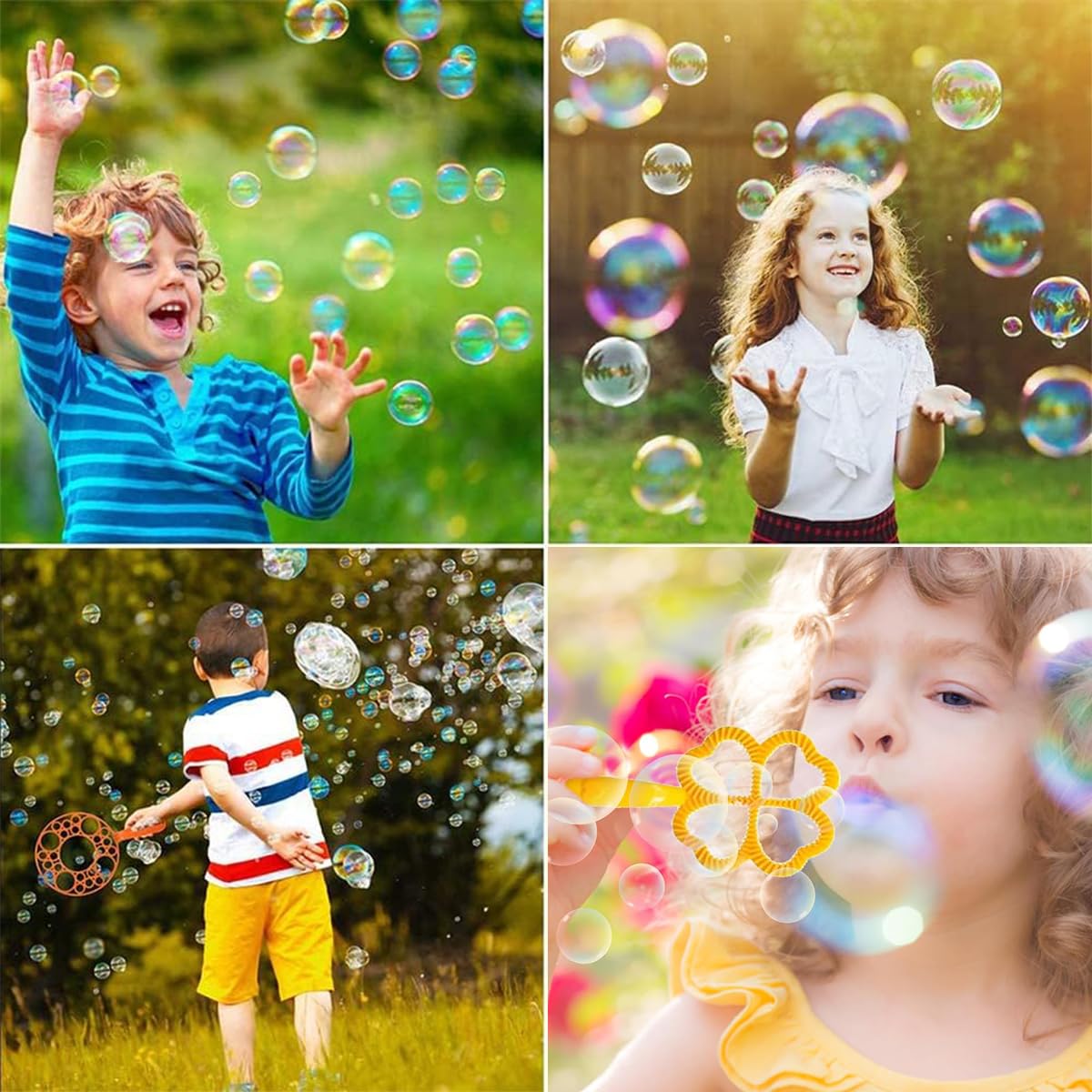 10-teiliges Seifenblasen-Set Für Kinder – Große Blasenstäbe & Schale Für Drinnen Und Draußen