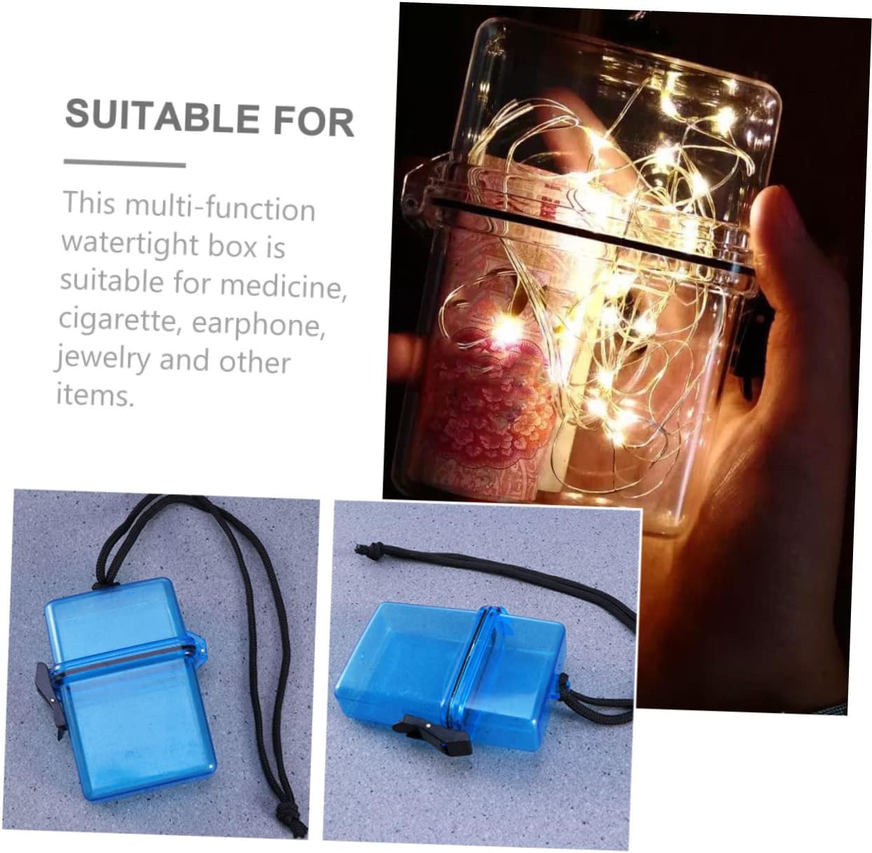 3pcs Dry Storage Box Compact Sealing Containers for Medicine Cigarettes and Earbuds Essential for Diving Camping and Outdoor Activities