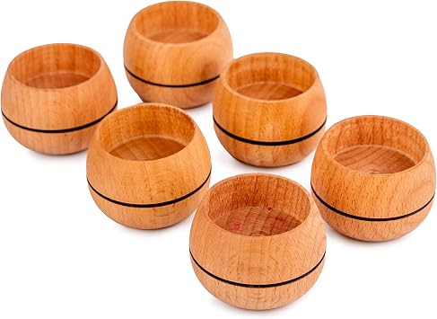 Handmade Wooden Candle Holders for votives and Tea Lights Candles, Set of 6