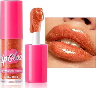 Brillo de labios naranja rojizo, brillo de la...