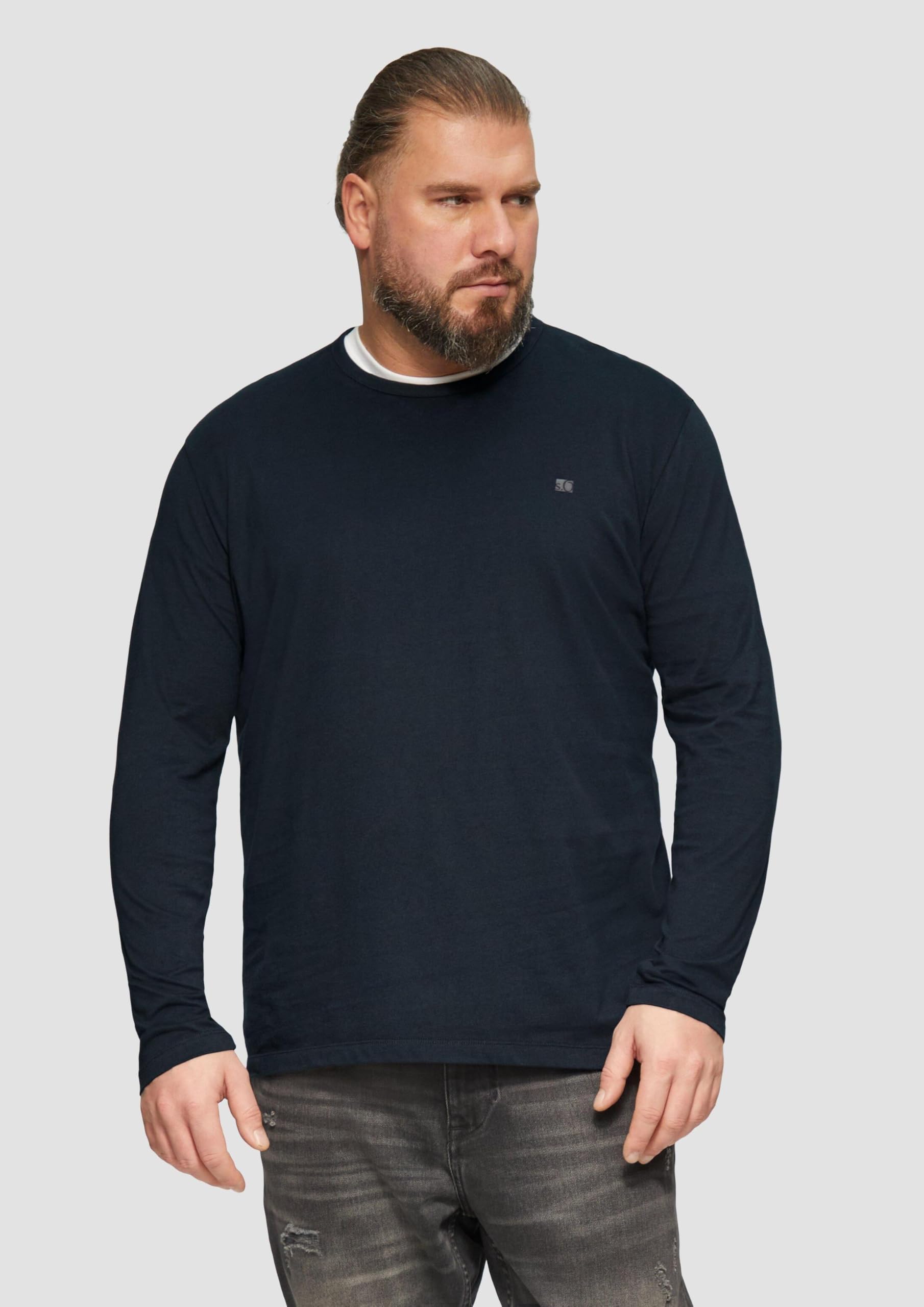 s.Oliver Langarmshirt mit Logo-Detail