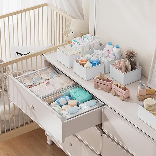 Miniatura 3 de DIMJ Drawer Organizer Clothes Storage - 18 Pack Baby Dresser Organizer for Nursery, Foldable Closet Drawer Organizer Bins for Bedroom Organization,