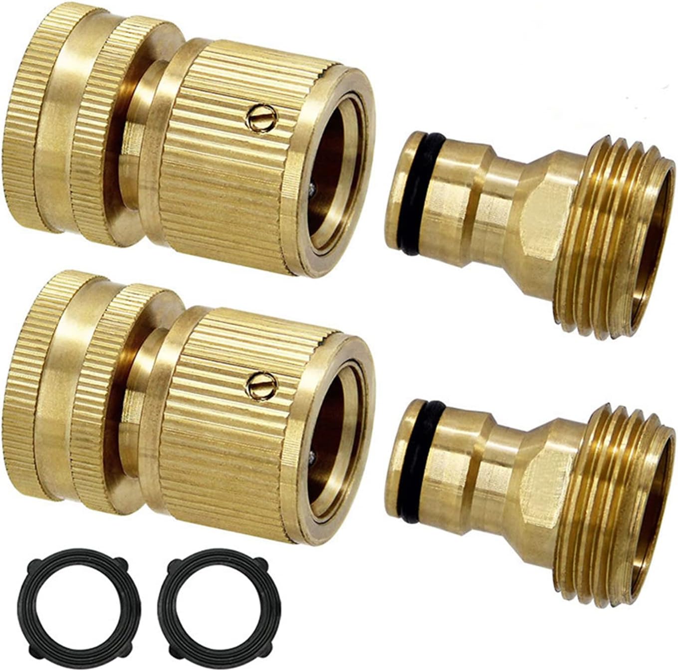 uuum Quick Connect Garden Hose Fittings,Brass Outdoor
