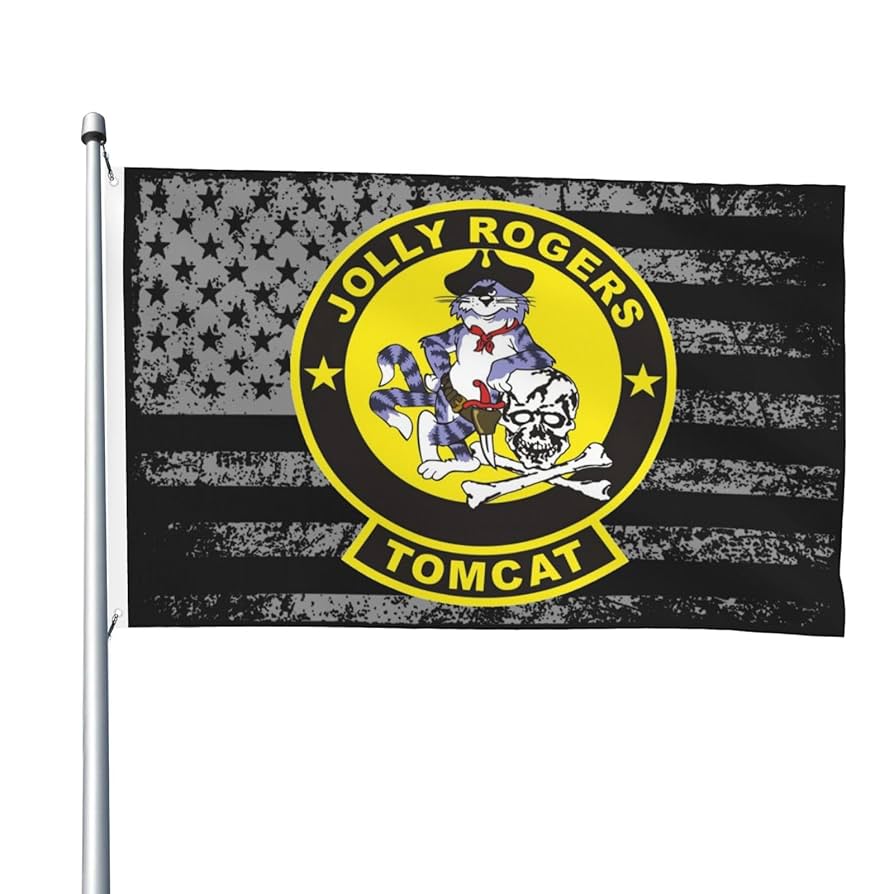 Amazon.com : F-14 Tomcat Vf-84 Jolly Rogers Flag 4x6 Ft