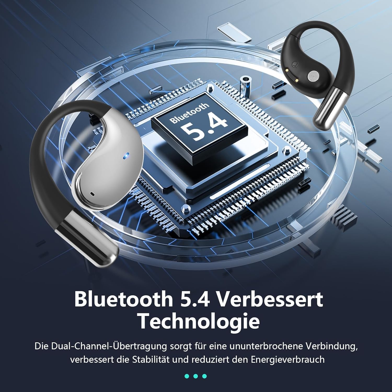 AI Kopfhörer Übersetzer 3-in-1 Bluetooth 5.4 Echtzeit Sprachübersetzer 164 Sprachen 7 Modi 60H Open Ear Ohrhörer