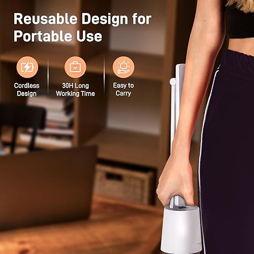 Miniatura 3 de Pak - Lámpara LED de escritorio, luz de escritorio regulable para el cuidado de los ojos con 5 modos de color y niveles de brillo, lámpara de mesa