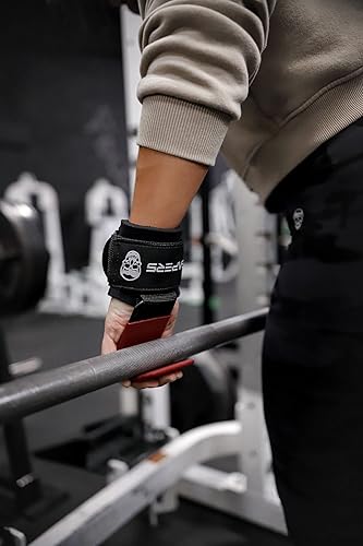 Miniatura 6 de Gymreapers Ganchos de levantamiento de pesas (par), correas de muñeca resistentes y de alta resistencia, soporte de agarre de mano para peso muerto,