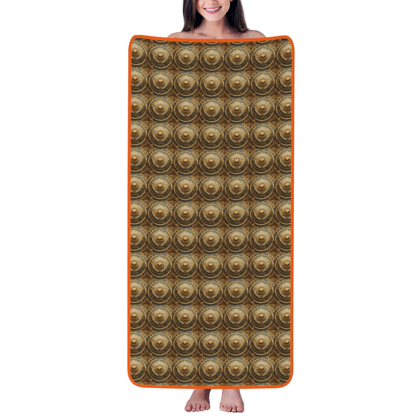 pojknbv Sun Old Egyptian Timeless Grace Print Comfortable Coral Velvet Bath Towel Home Bathroom Hotel Spa Beach Travel Holidays