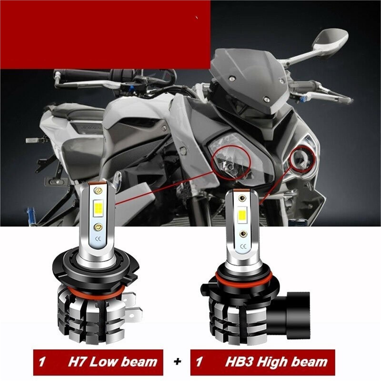 Phare Moto LED Phare Moto 2 Pièces pour BMW pour S1000R Phare Antibrouillard