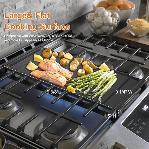Miniatura 3 de WB31X24738 - Piezas de repuesto para estufa de gas GE, compatibles con GE Stove Range Center Plancha Placa Plana Top Pan