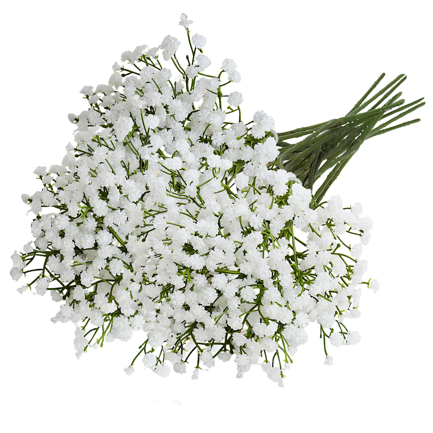CENCERY 10 Pcs White Artificial Gypsophila, Baby Breath Fake Flowers for Wedding Bouquet Decor, DIY Centrepieces and Party Arrangements — image 1