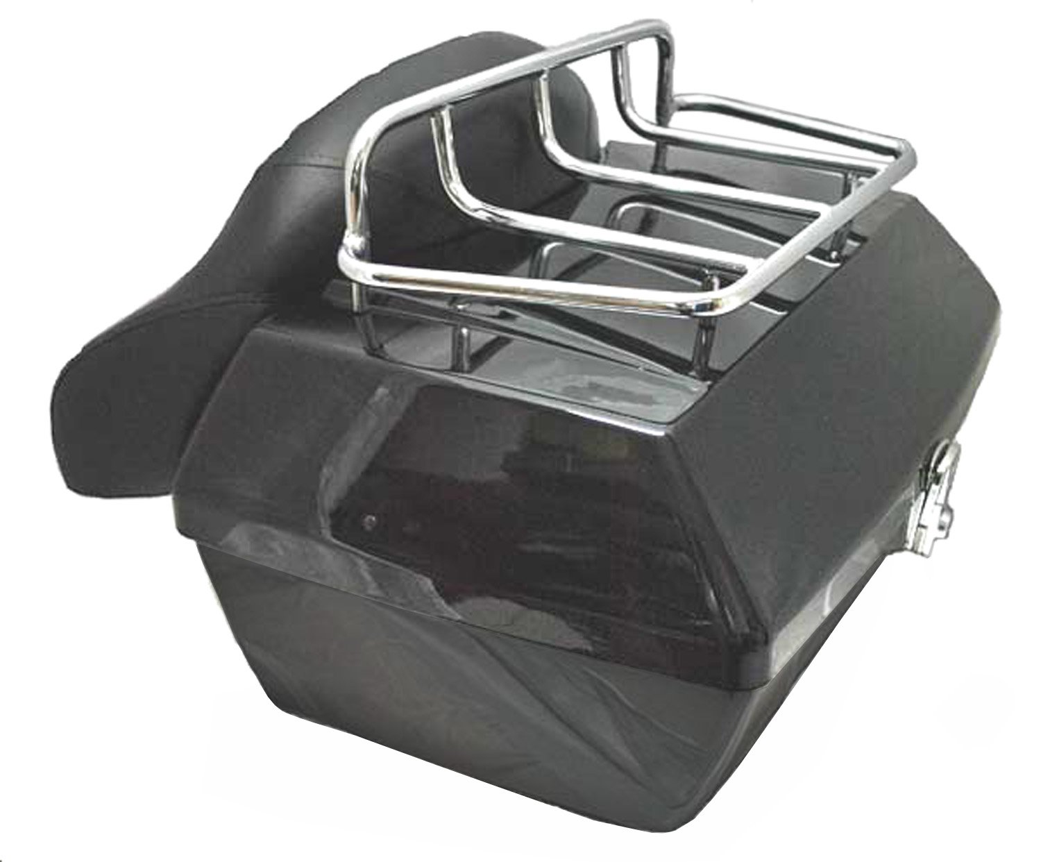 SPAAN Bauletto rigido da portapacchi Tour Pack per moto custom 48 litri con piastra
