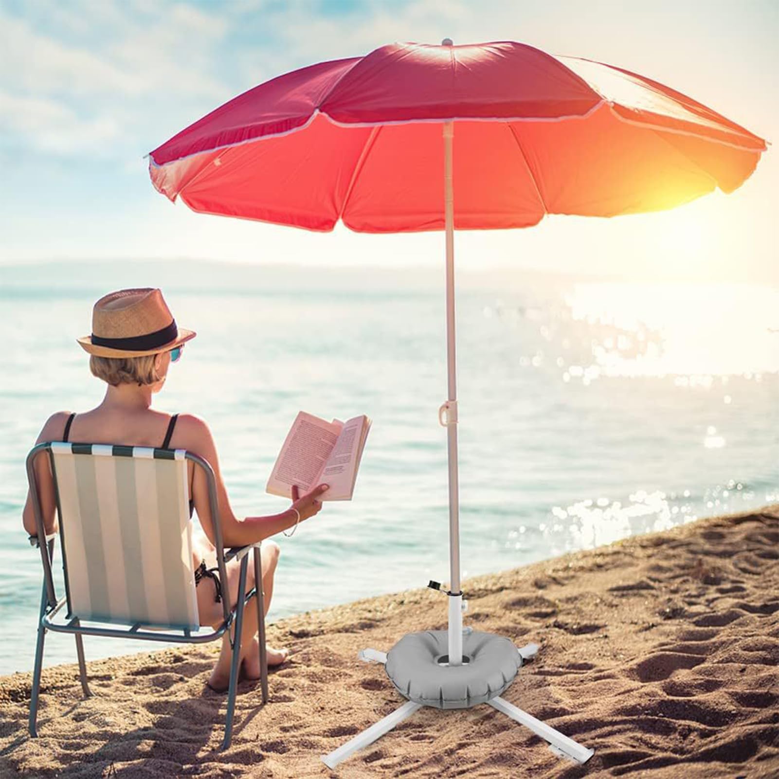 Base per ombrellone da spiaggia Accessorio Portaparasole Da Esterno