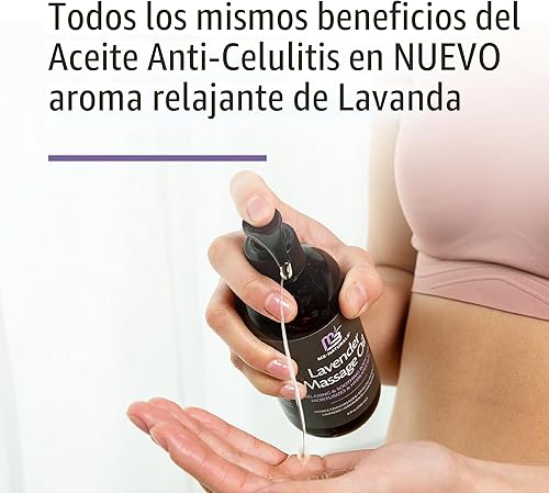 Miniatura 6 de Aceite de masaje sensual de lavanda con colágeno y células madre, terapia de ajuste de la piel para glúteos, muslos y abdomen, aceite anticelulítico
