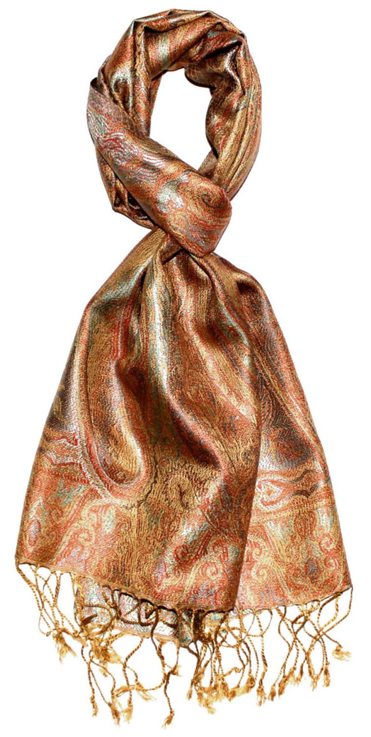 LORENZO CANA - Pashmina - Paisley - Donna Giallo marrone