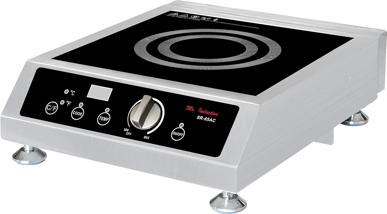 SR-65ACB: 2600W Countertop Commercial Induction Cooktop (220-240V)