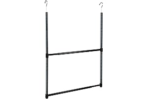2-Tier Portable Adjustable Oceanstar Closet Rod (ACR1545B)