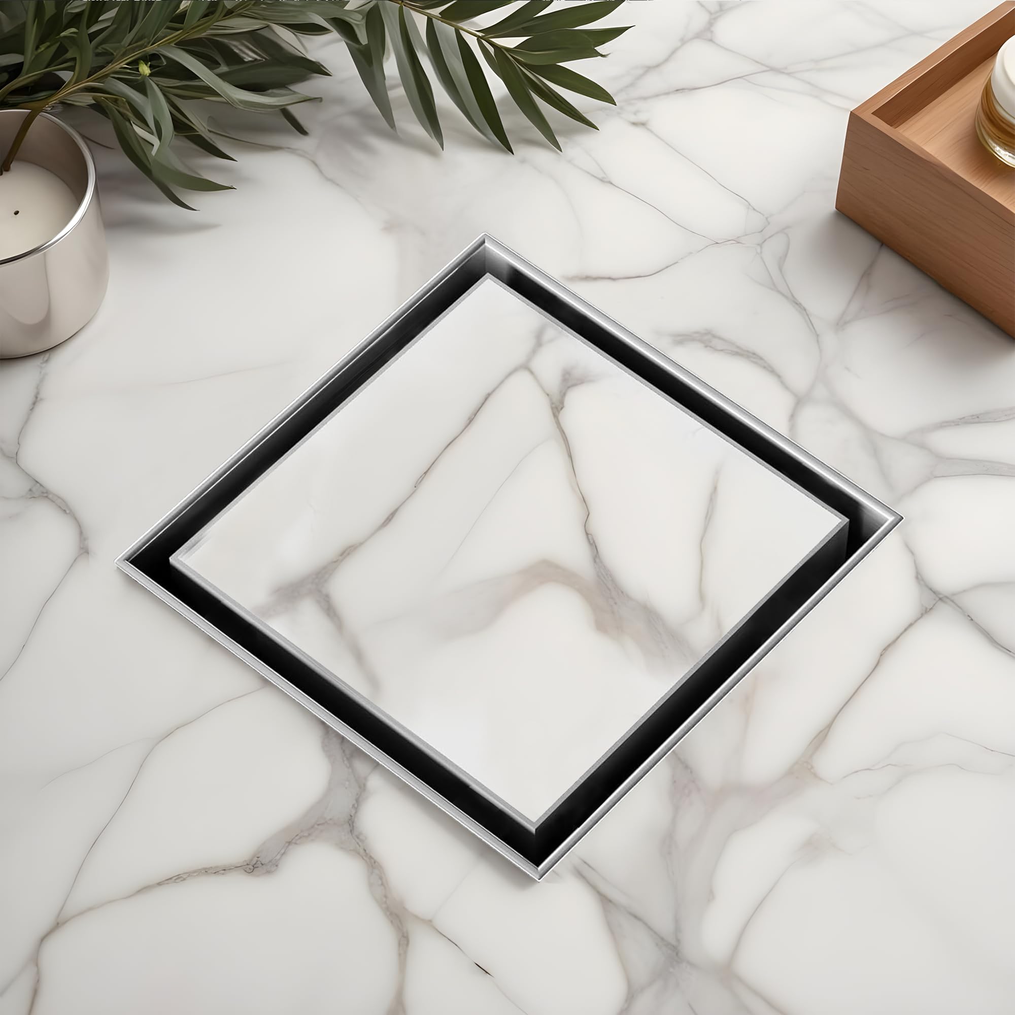 LIPKA 304 Grade Stainless Steel Marble insert Floor Drain- Square (for 21mm Marble) 5x5 Inches (B081Q8R1C2) Amazon Price History, Amazon Price Tracker