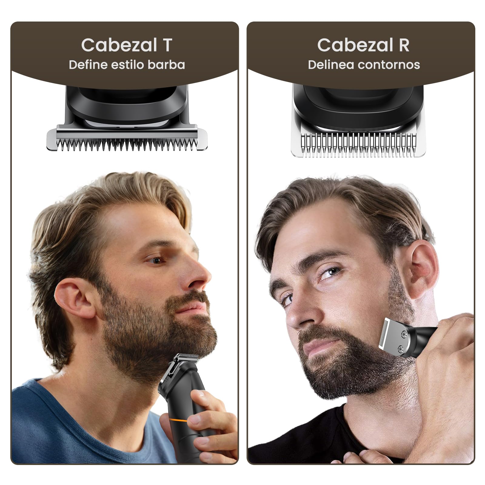 MAXGROOM Afeitadora Corporal Masculina 5 en 1, IPX6 Depiladora Corporal Hombre, Apto para Nariz, Barba, Cabello y Zonas íntimas, Cabezal de cuchilla magnético reemplazable, Fácil de limpiar