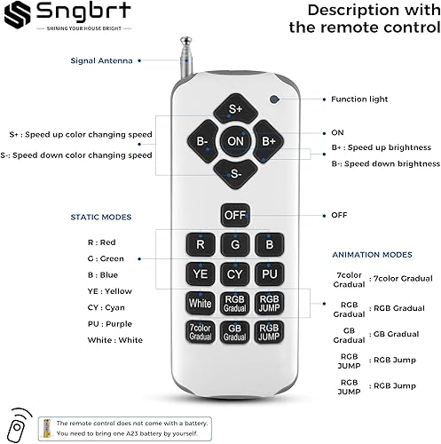Miniatura 8 de SngBrt - Bombilla LED de 50 W, 120 V RGB que cambian de color para piscina enterrada, bombilla de repuesto para accesorios Pentair Hayward