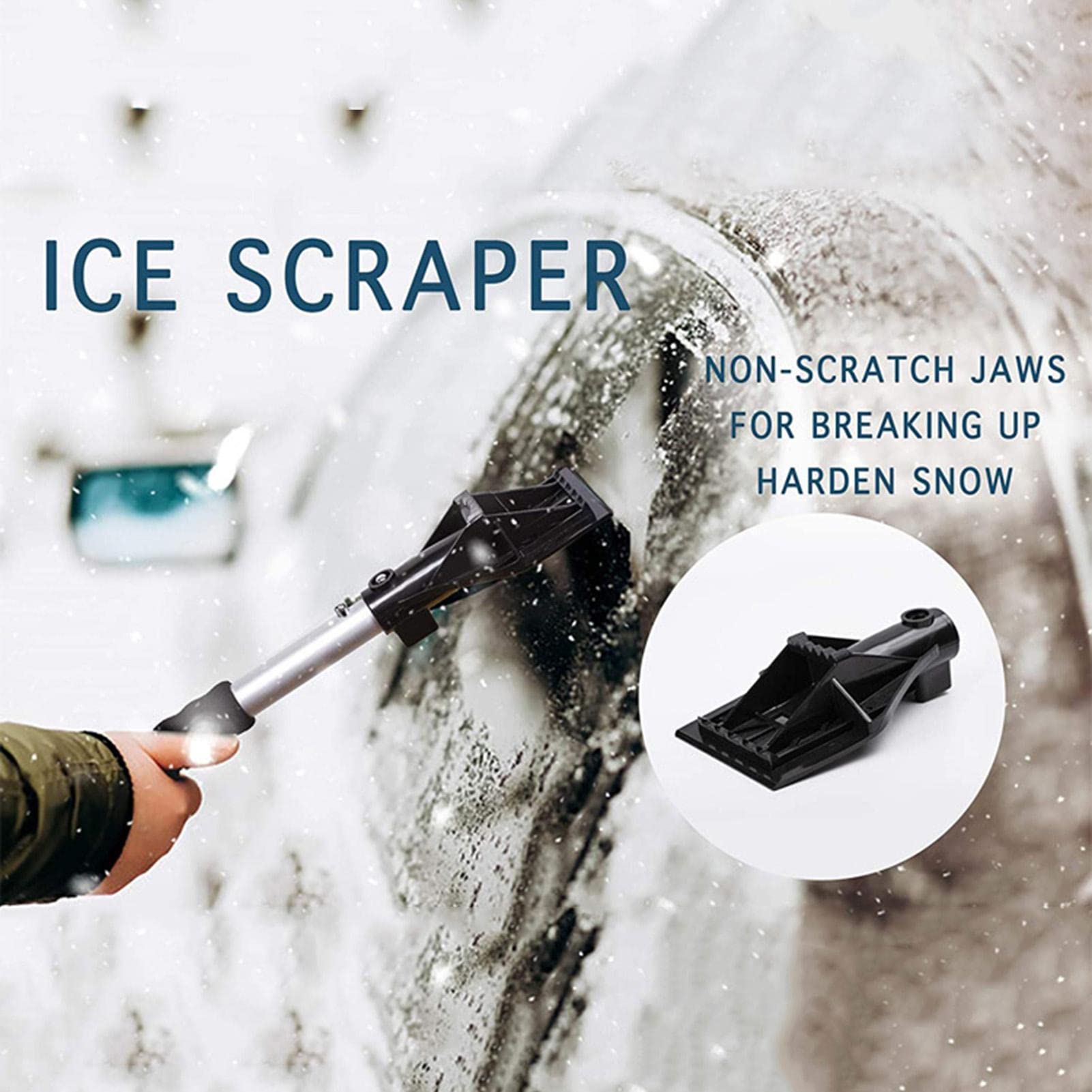 Kit spazzole da neve 3 in 1 Set di rimozione a neve 3 in 1 con pala da neve | Strumenti pieghevoli per la rimozione a neve dal parabrezza 'auto con impugnatura ergonomica per SUV, auto, a