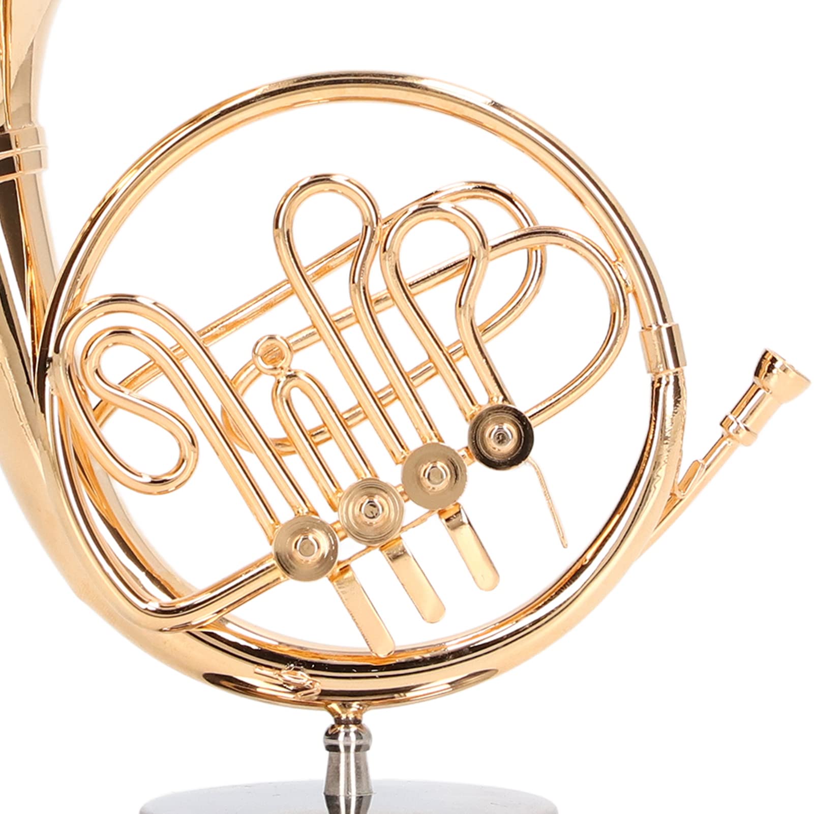 Strumento Musicale Decorativo Modello Corno Francese in Miniatura in Ottone per Case delle Bambole e Decorazioni Domestiche 4,7 Pollici