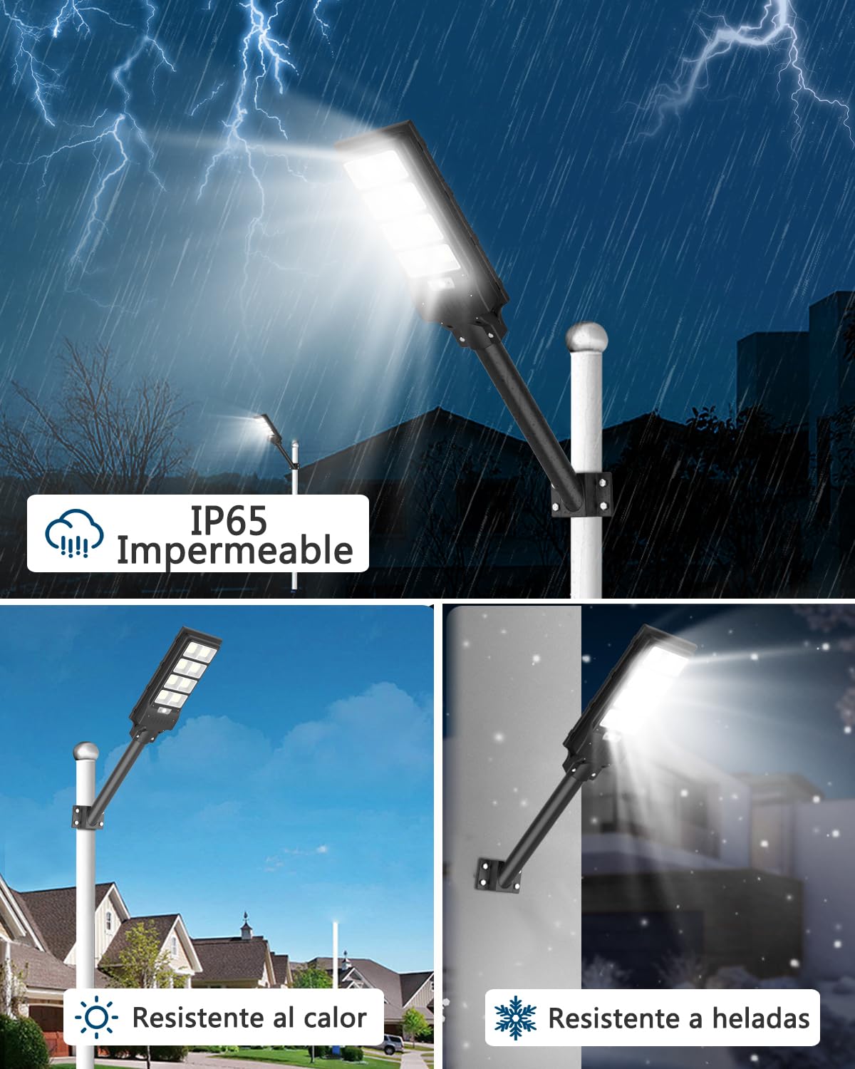 Sararoom Farolas Solares Exteriores, 400W 50000 LM Potente Farola Solar con Sensor de Movimiento, 6500K Impermeable Foco Solar Luz de Seguridad con Mando a Distancia para Jardín,Patio,Camino,Garage