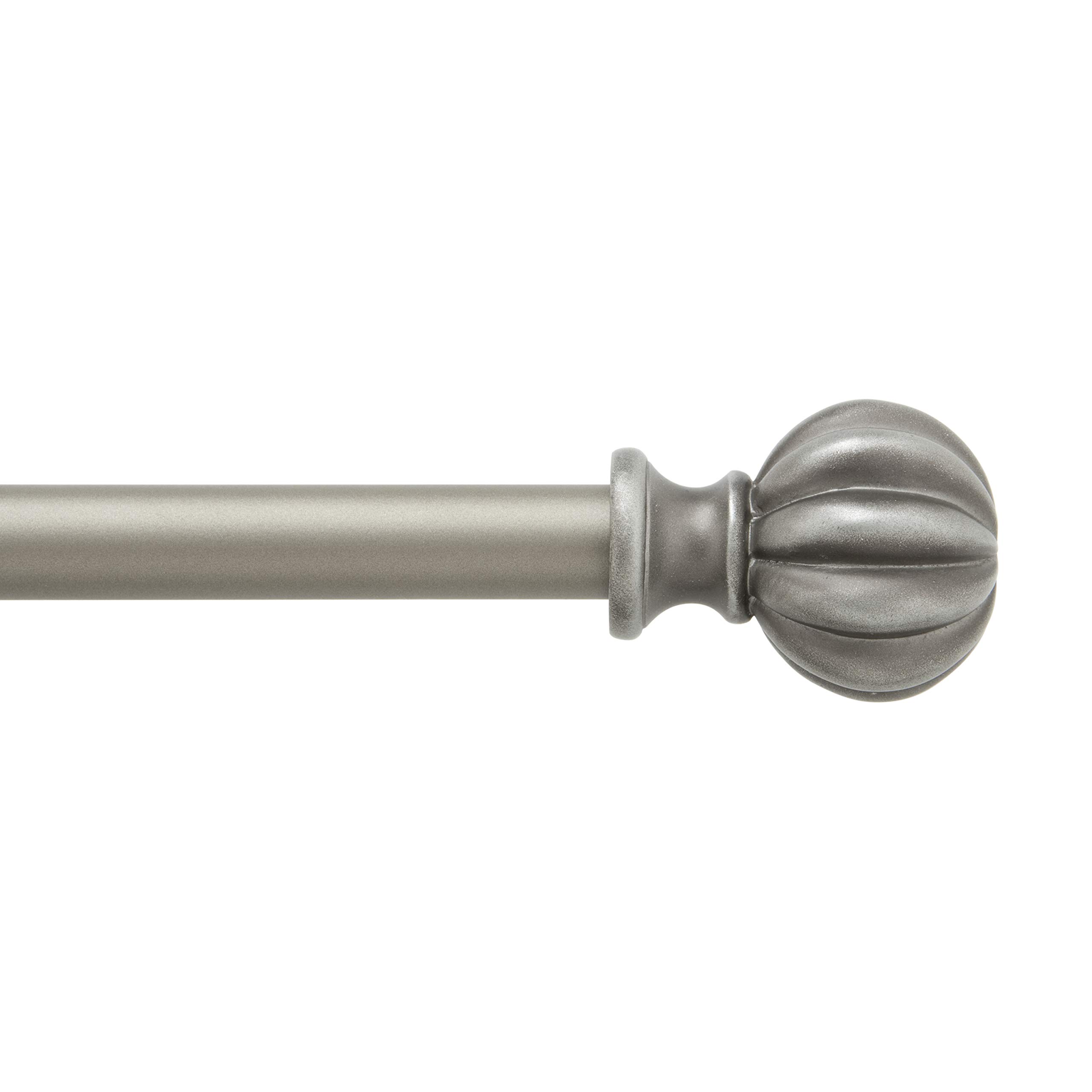 Photo 1 of Kenney - 71631 Rachel Standard Decorative Window Curtain Rod, 28 to 48-Inch, Italian Pewter Italian Pewter 28-48"