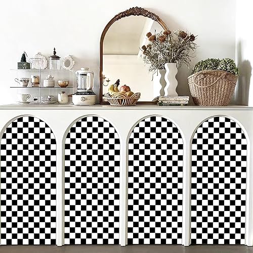 Miniatura 8 de Papel tapiz autoadhesivo de rayas modernas en blanco y negro, papel de contacto autoadhesivo de 17.3 x 120 pulgadas, extraíble, impermeable, para