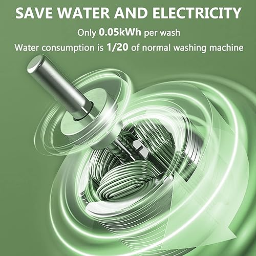 Miniatura 4 de Combo de lavadora y secadora portátil, mini lavadora plegable de 8 litros portátil con función de desinfección, pequeño combo de lavadora y secadora