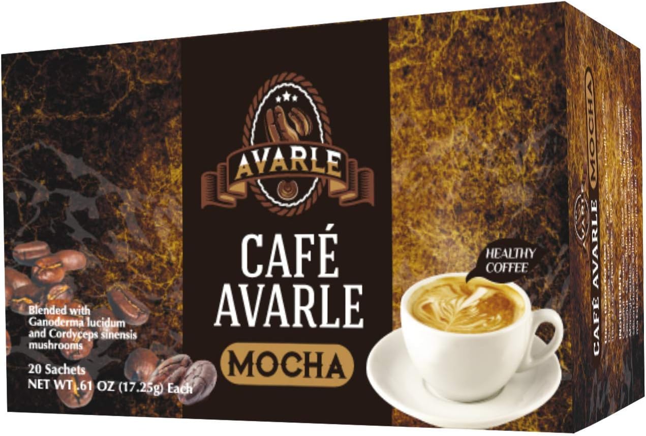 Cafe Avarle Healthy Mocha with Ganoderma & Cordyceps 20 Sachets