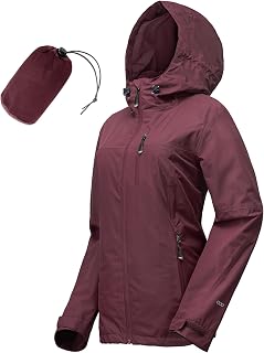 Regenjacke Damen Wasserdicht Packbar Fahrradjacke Übergangsjacke