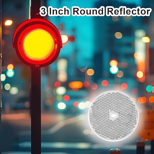 Miniatura 48 de smseace Paquete de 15 reflectores de seguridad rojos – Remolque autoadhesivo, coche, RV, motocicleta, coche, autobús reflectores