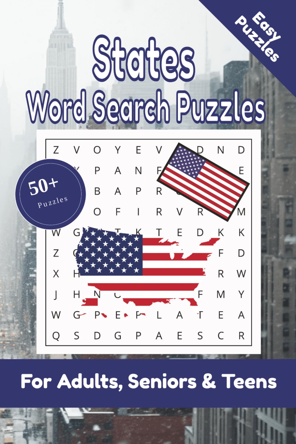 States Word Search Puzzle: 50+ Puzzles Word Search Easy to Read about States and More | 6x9 inches, 110 pages | Gift for States & USA Lover