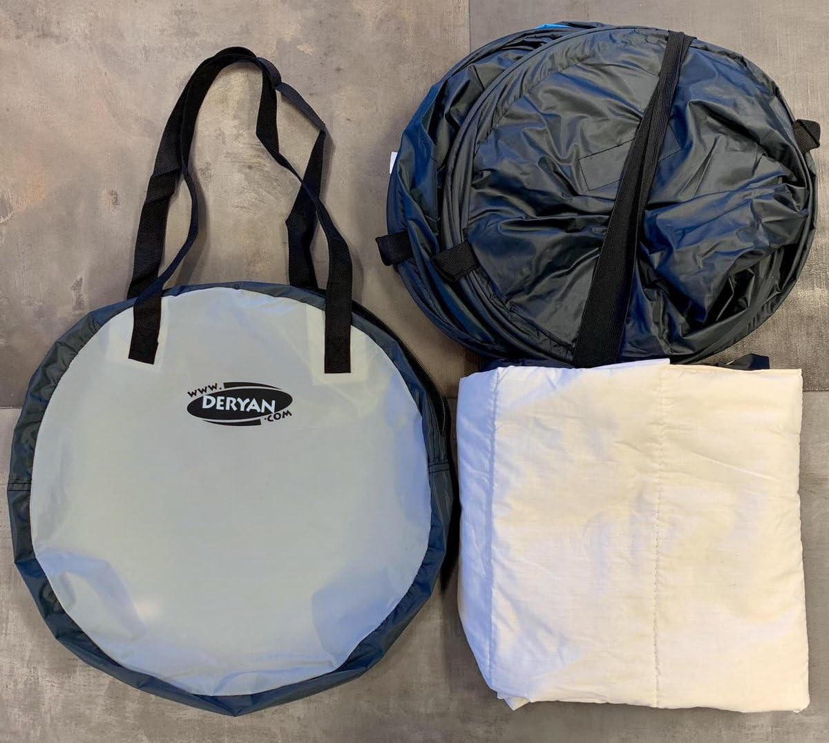 Deryan Travel Cot Cuna de Viaje - BabyBox - Pop up - Ligera, compacta y Plegable - Se despliega en Solo 2 Segundos - con mosquitera y Bolsa de Transporte - Azul