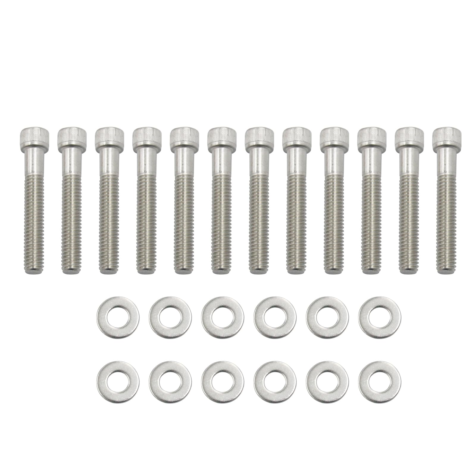 SBF INTAKE Fit for MANIFOLD Bolts Durable Stainless Steel Kit for Reliable Connection|Fit for Ford 289 302 5.0L 351W|12 Allen Socket Head Bolts for Engine Performance Upgrade