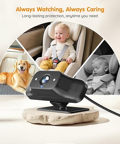 Miniatura 7 de Babyvue BV5 - Monitor de coche para bebé sin WiFi, 5.2 pulgadas, 1080P alimentado por USB, configuración Plug and Play, con visión nocturna IR