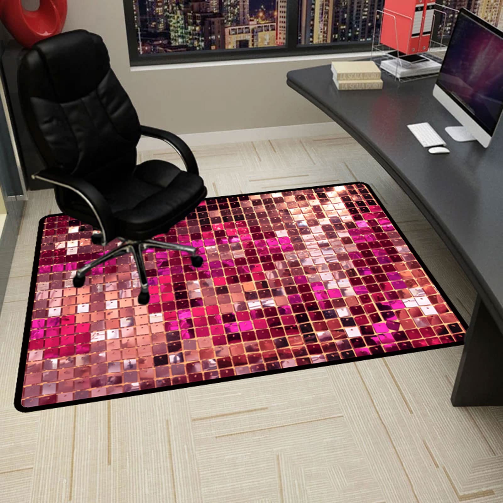 Grand 80 × 140cm Revêtement de Sol Gaming Chaise Tapis pour Bureau à Domicile Bureau Ordinateur Protecteur Anti Skid Protège Les Sols Bois Dur Tapis de Sol