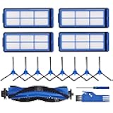 Replacement Part for Eufy RoboVac 11S Max RoboVac 15C Max RoboVac 30C Max RoboVac G30 Edge G10 Hybrid Robot Vacuum Cleaner Accessories Kit, Including 1 Main brush, 8 Side brushes, 4 Filters