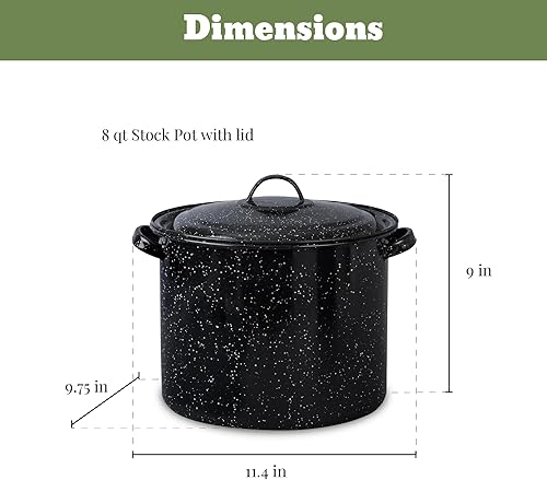 Miniatura 4 de Granite Ware Kit de enlatado de 12 piezas de acero esmaltado incluye 215 cuartos de galón recipiente de baño de agua con tapa estante para tarros