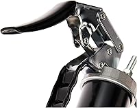 Vista 7 de LUMAX LX-1152 Pistola engrasadora negra resistente de lujo con manguera flexible de 18 pulgadas, práctica carga de 3 vías: llena con cartucho